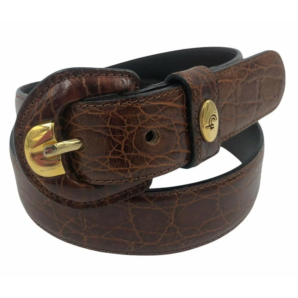 ROBERTO BELLIDO BROWN women leather Belt sz 75 M